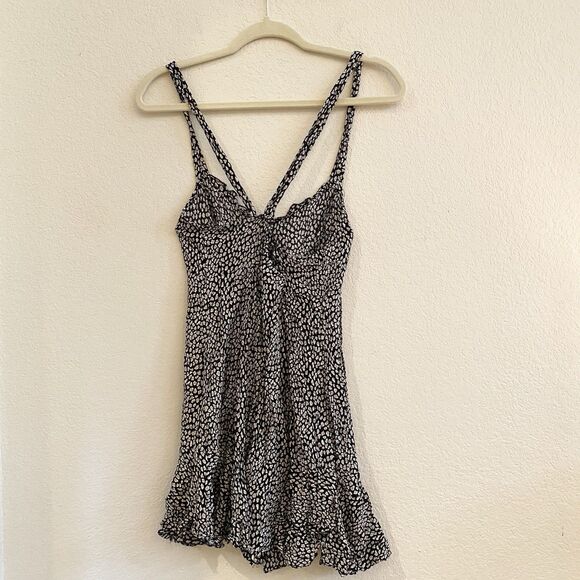 Intimately By Free People Animal Print Peekaboo Flowy Sun Dress M - Picture 10 of 11